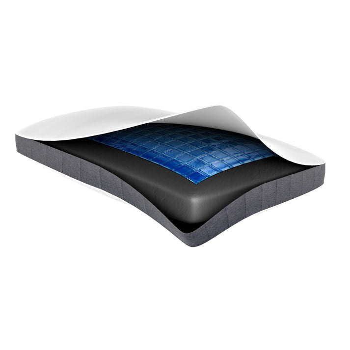 Majestic Sleep Systems - Bamboo Charcoal and Cooling Gel Memory Foam Pillow