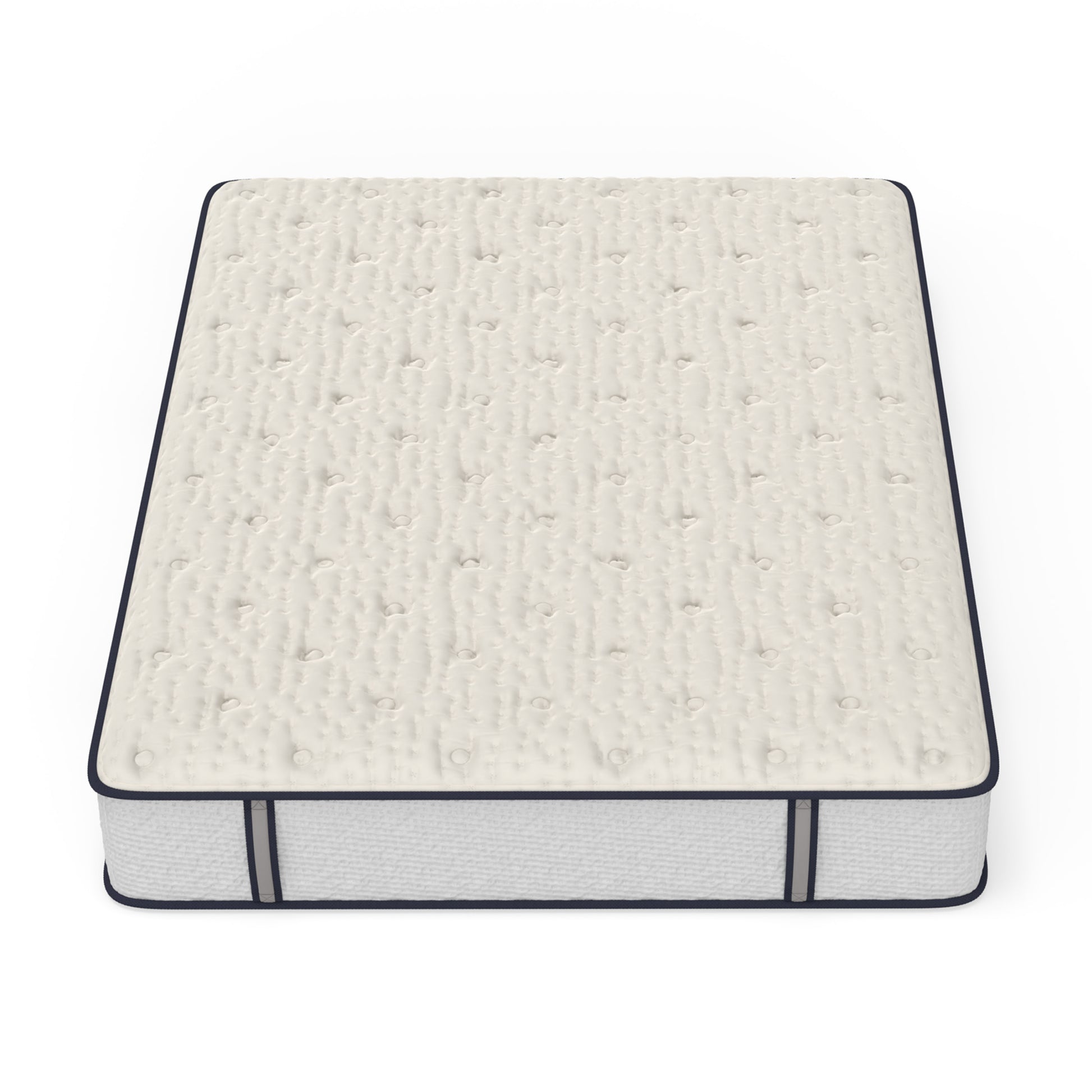 Mattress with textured surface on a white background