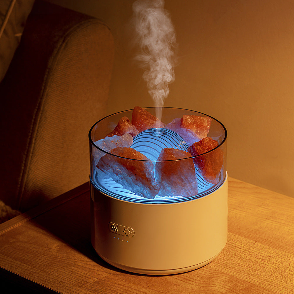 200 mL Salt Crystal Aroma Diffuser with Color-Changing Light