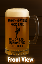 Broken-G-String Rock Band NM- Beer Steins and Pints