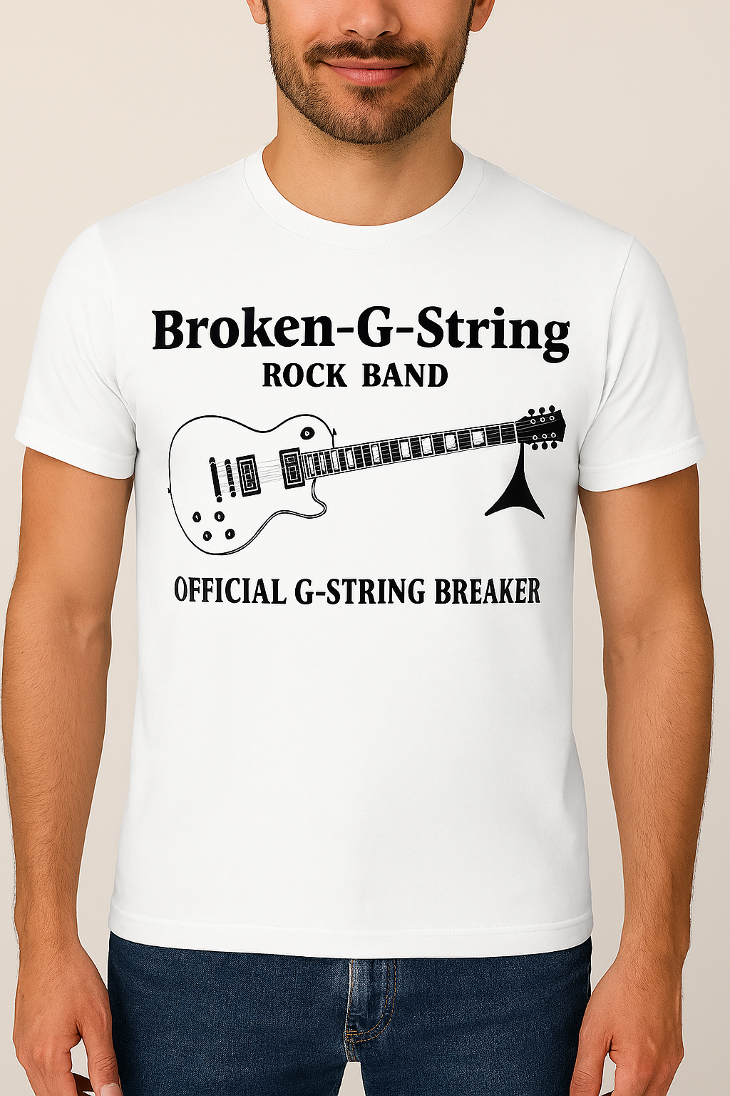 Broken-G-String Rock Band NM- Tee-Shirt : Official G-String.....