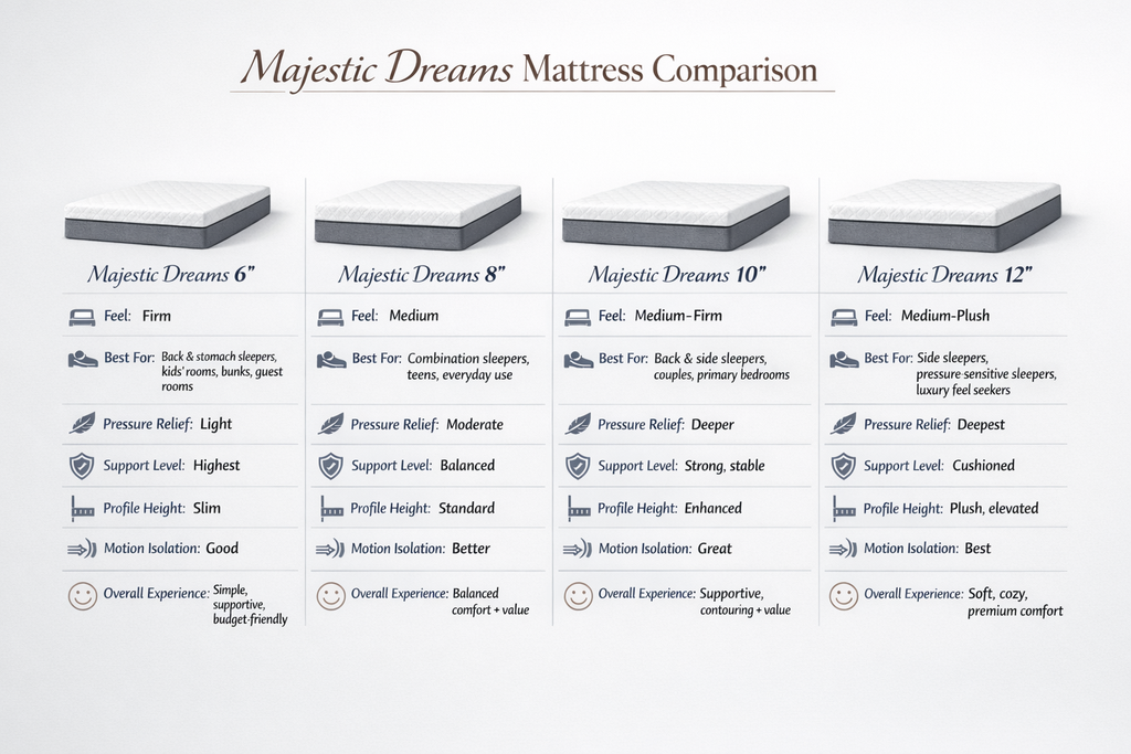 MLILY-  Majestic Dreams 8"  Essential Memory Foam Mattress