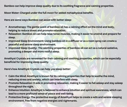 Goddess Phoenix Rising - Moon Water Amethyst Crystal Infused Elixir Bamboo Oil Mist