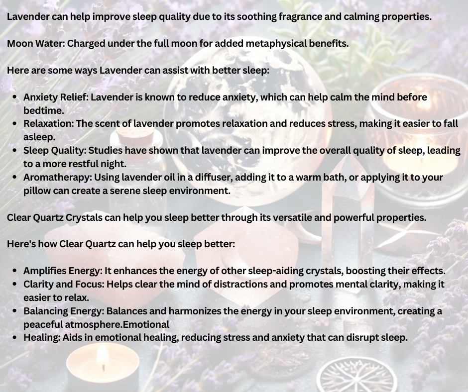 Goddess Phoenix Rising - Moon Water Clear Quartz Crystal Infused Elixir Lavender Oil Mist