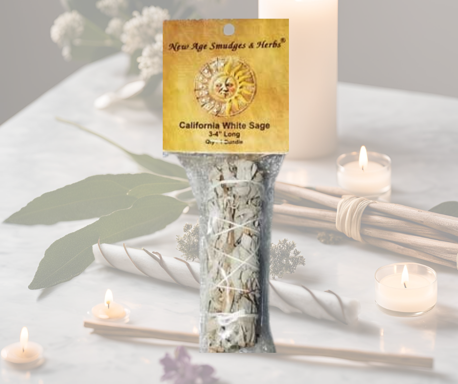 Metaphysically Majestic- California White Sage Smudge Stick 3"
