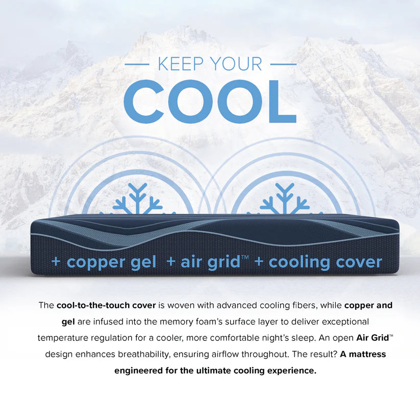 12” ActiveAlign Reactive Copper Zoned Medium Mattress - Majestic Sleep Systems