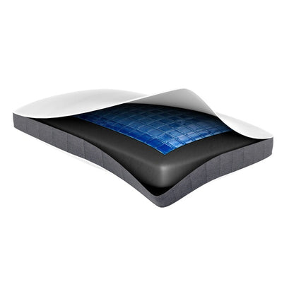 Majestic Sleep Systems - Bamboo Charcoal and Cooling Gel Memory Foam Pillow