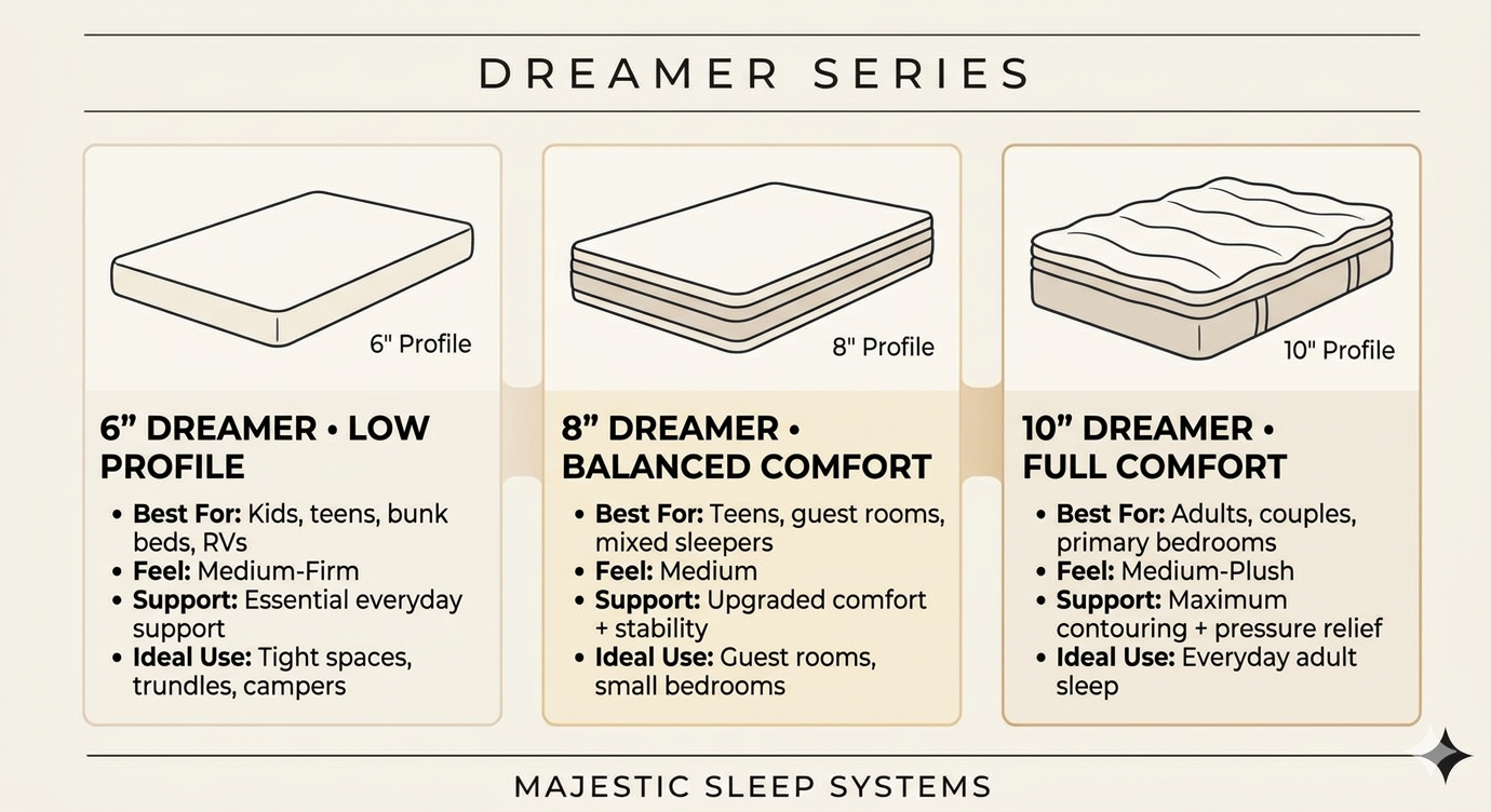 MLILY- Dreamer 6" Memory Foam Mattress with Bamboo Knit Cover