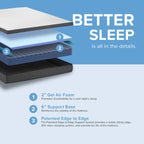 Majestic Sleep Systems -  8” Daisy Firm Gel - Infused Memory Foam Mattress